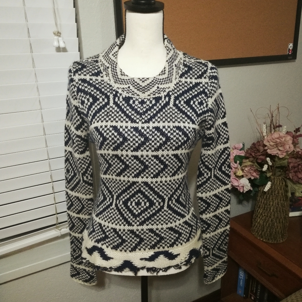 Thick Vintage Inspired Fair Isle Geometric Sweater